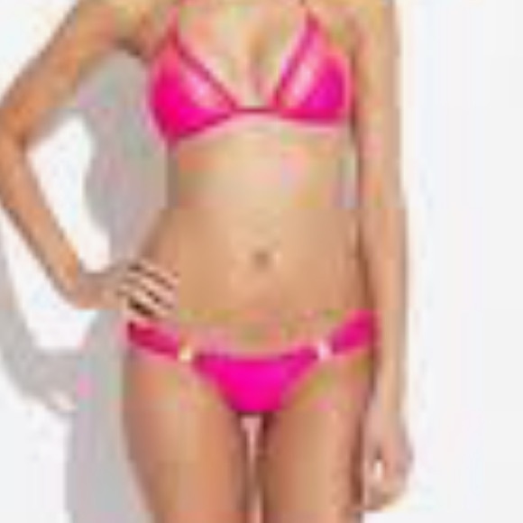 Rampage Rise & Shine Hipster Bikini Bottom-Pink - Picture 2 of 7